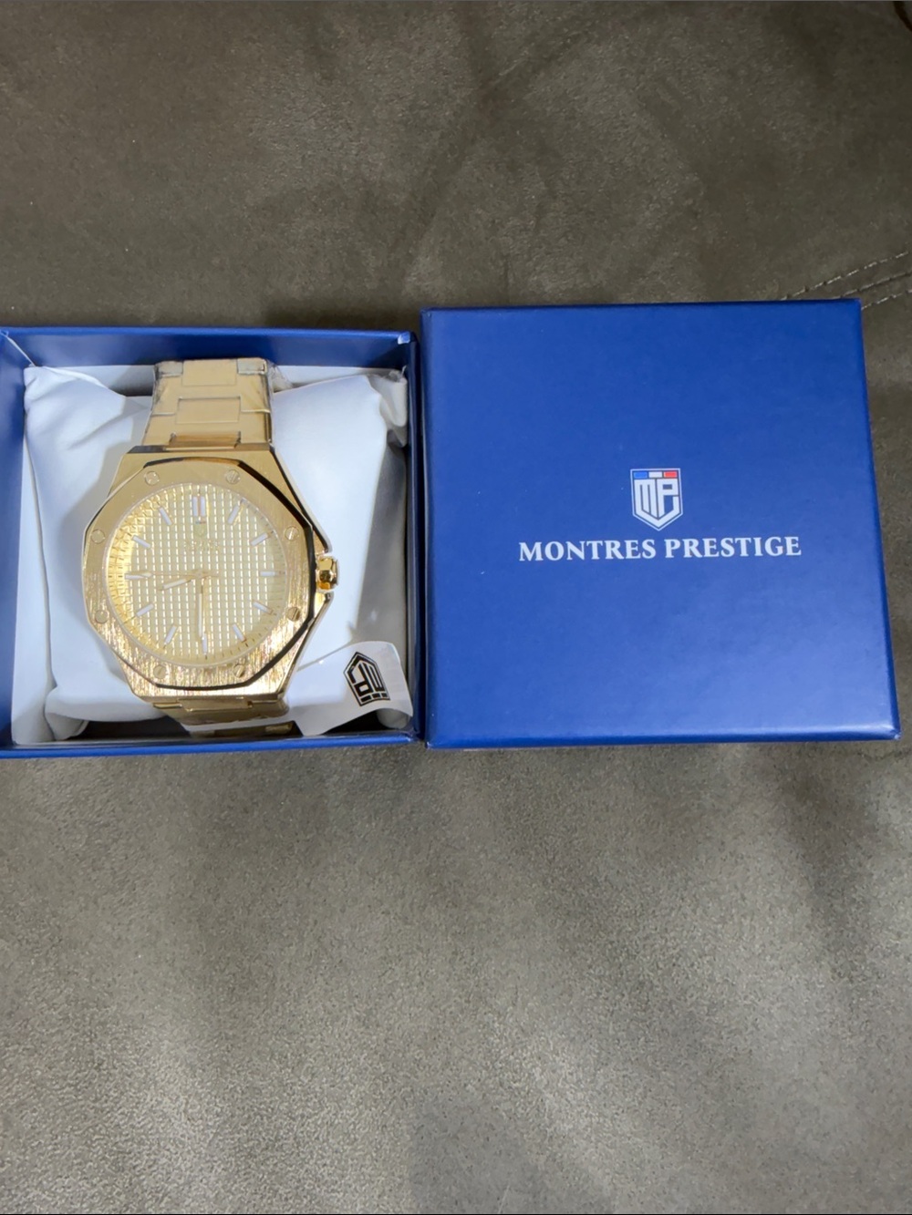 Invicta Montres Prestige by Invicta Gold Octagonal Men’s Watch MPW-0247 NWT - Picture 2 of 4